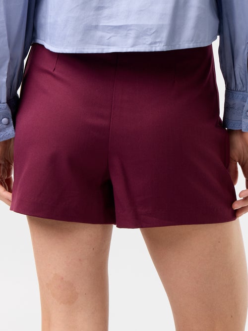 Jupe short à taille haute - Kiabi