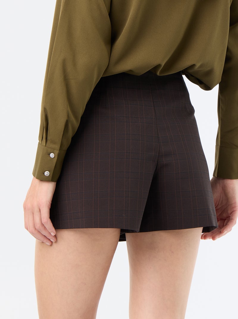 Jupe short avec bijou fantaisie Marron - Kiabi