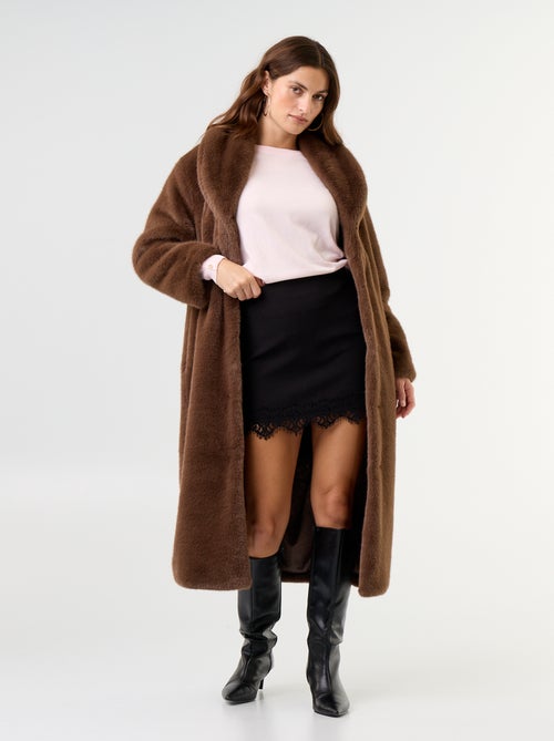Jupe short avec dentelle à la base - Kiabi