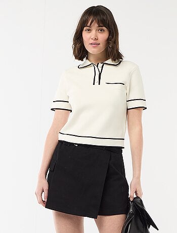 Jupe short courte avec ceinture