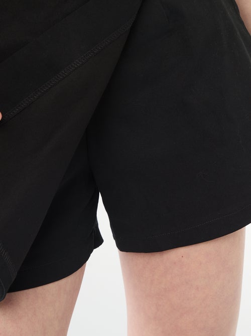 Jupe short courte avec ceinture - Kiabi