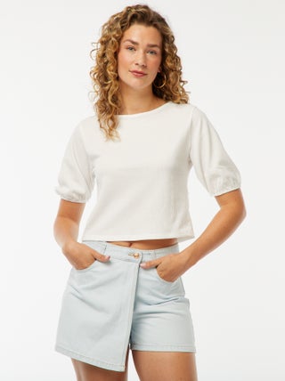 Jupe short courte en denim