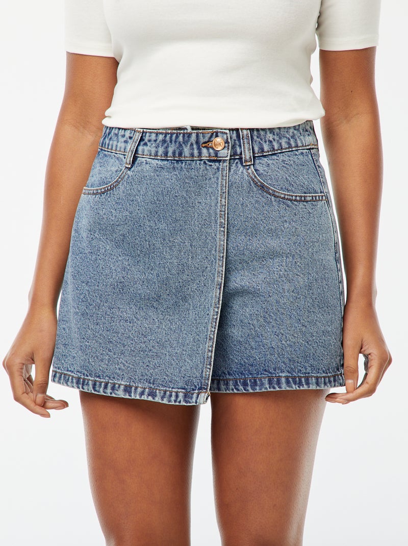 Jupe short courte en denim Double stone - Kiabi