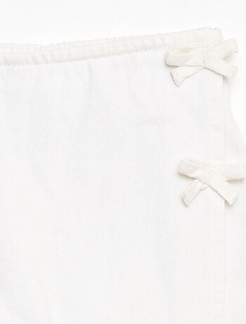 Jupe short courte en jean avec nœuds