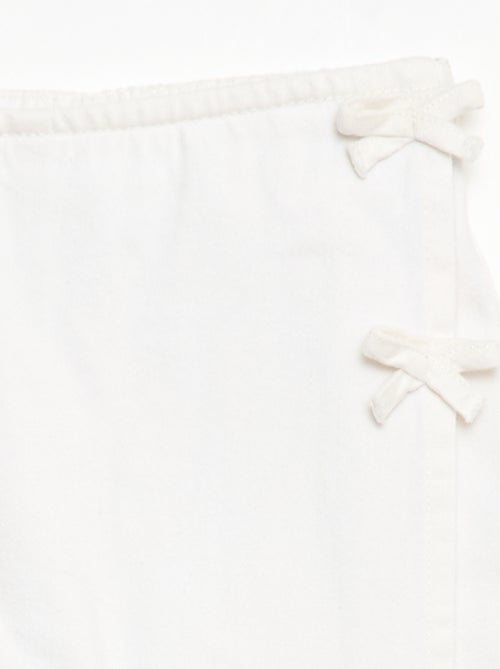 Jupe short courte en jean avec nœuds - Kiabi