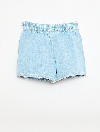 Jupe short courte en jean avec nœuds