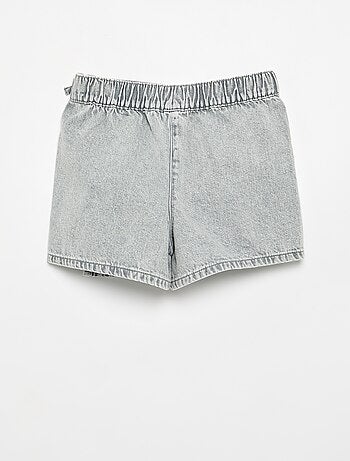 Jupe short courte en jean avec nœuds