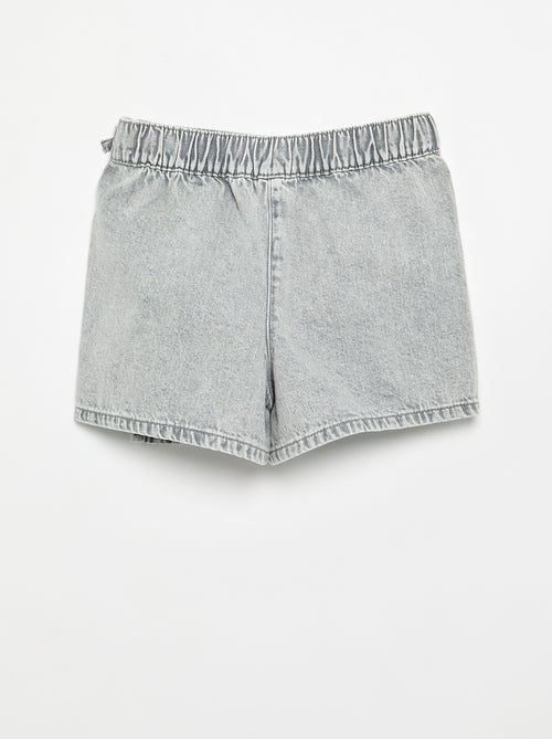 Jupe short courte en jean avec nœuds - Kiabi Jupe short courte en jean avec nœuds - Kiabi