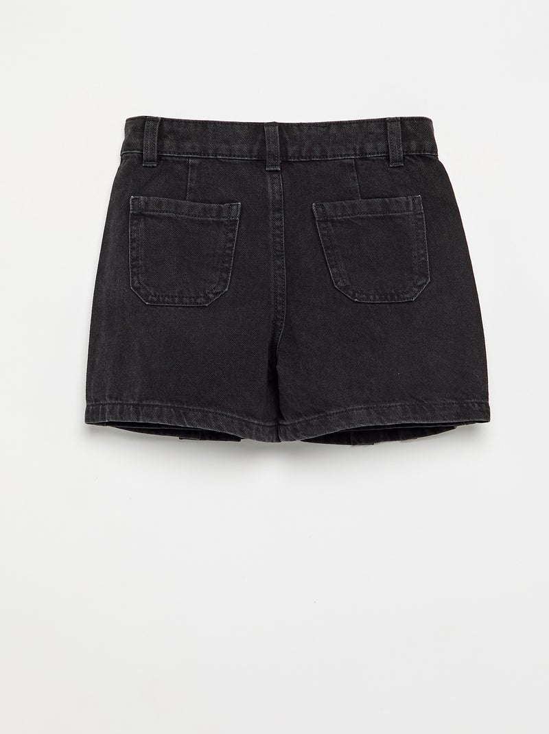 Jupe short courte en jean Noir - Kiabi