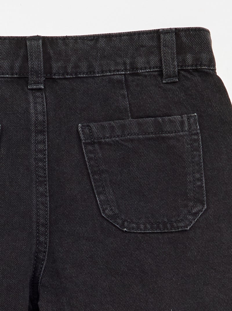 Jupe short courte en jean Noir - Kiabi