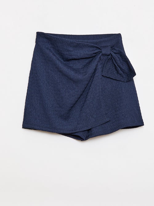 Jupe-short courte en maille légère unie - Kiabi