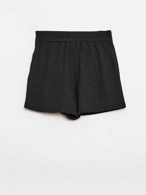 Jupe-short courte en maille légère unie - Kiabi
