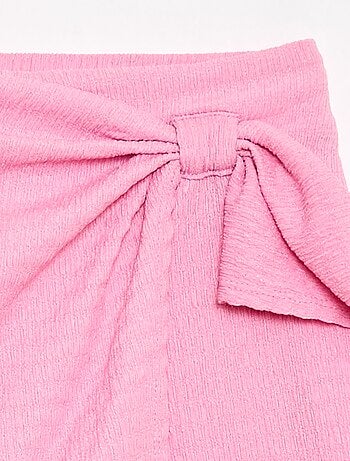 Jupe-short courte en maille légère unie