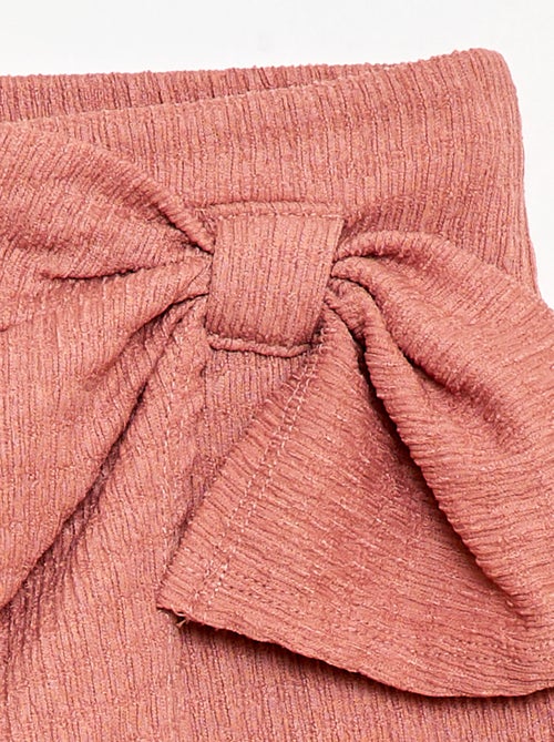 Jupe-short courte en maille légère unie - Kiabi