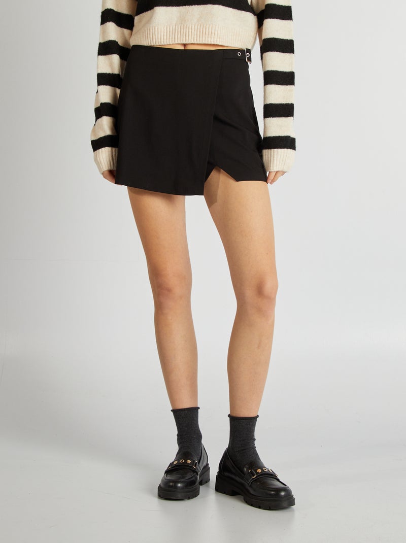 Jupe short courte noir - Kiabi