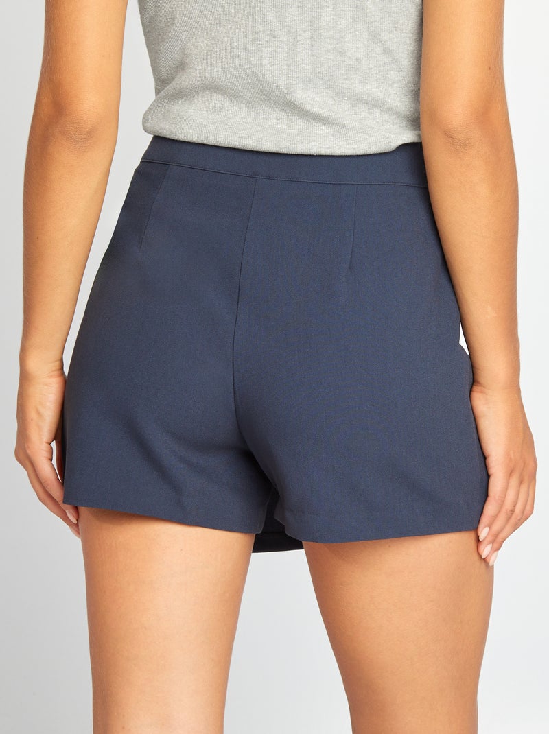 Jupe short courte unie Bleu marine - Kiabi