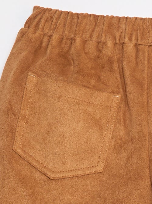 Jupe short courte unie en suédine - Kiabi