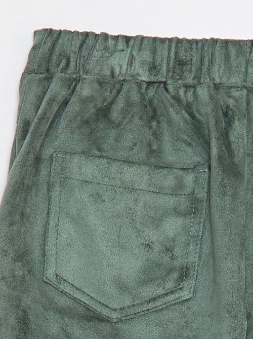 Jupe short courte unie en suédine - Kiabi