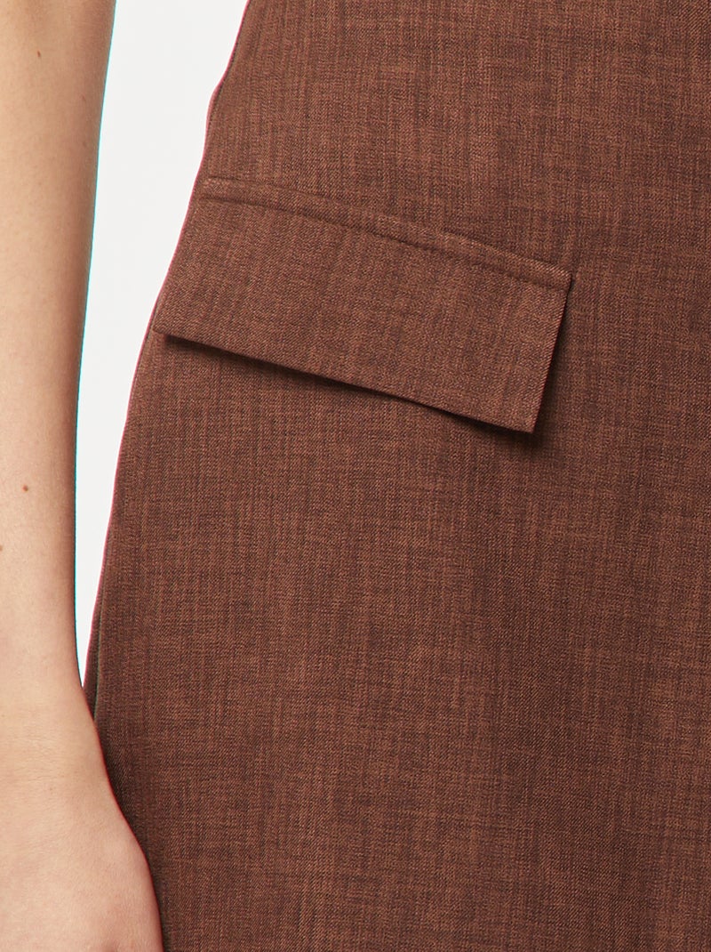 Jupe short courte unie marron - Kiabi