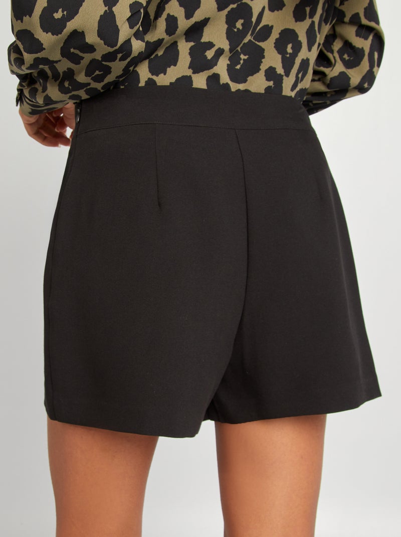 Jupe short courte unie noir - Kiabi