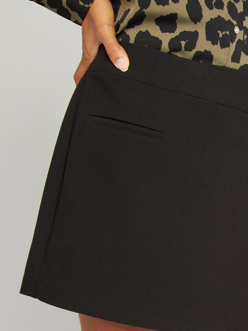 Jupe short courte unie noir - Kiabi