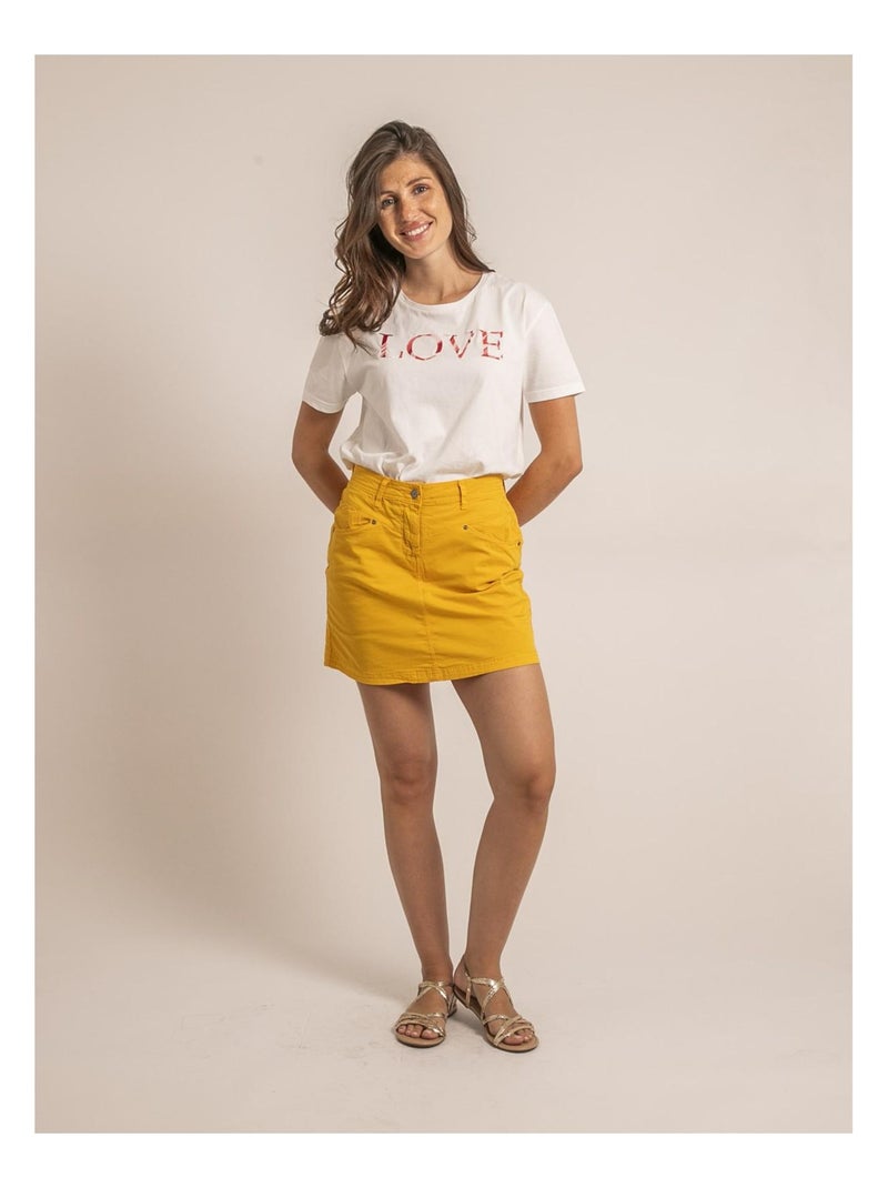 Jupe-short courte xomia Moutarde - Kiabi