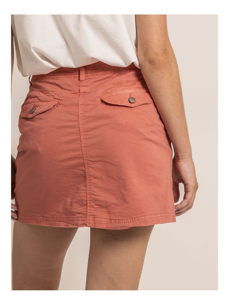 Jupe short courte XOMIA Orange corail - Kiabi