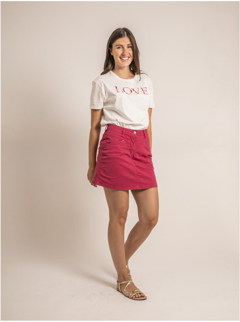 Jupe-short courte xomia Rose framboise - Kiabi
