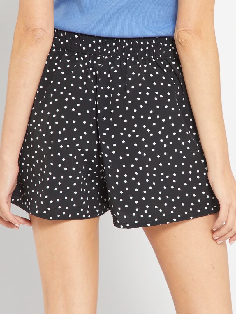 Jupe Short Effet Portefeuille Noir Kiabi 7 50€