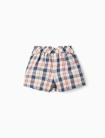 Jupe-short en Coton à Carreaux B&S