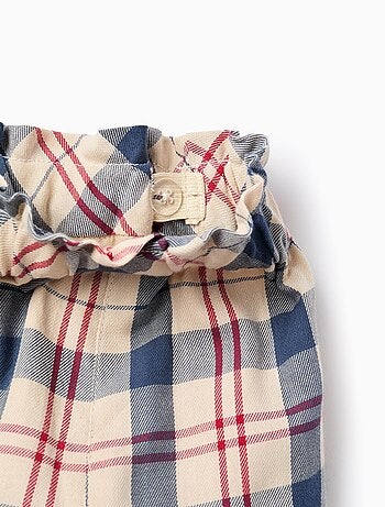 Jupe-short en Coton à Carreaux B&S