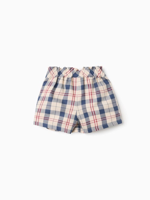 Jupe-short en Coton à Carreaux B&S - Kiabi