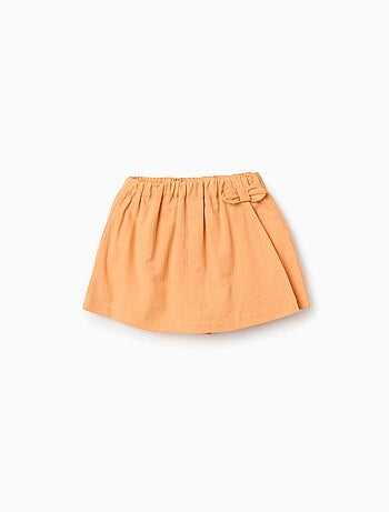 Jupe-short en coton avec nœud décoratif