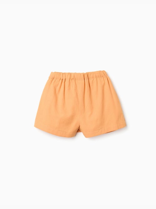 Jupe-short en coton avec nœud décoratif - Kiabi