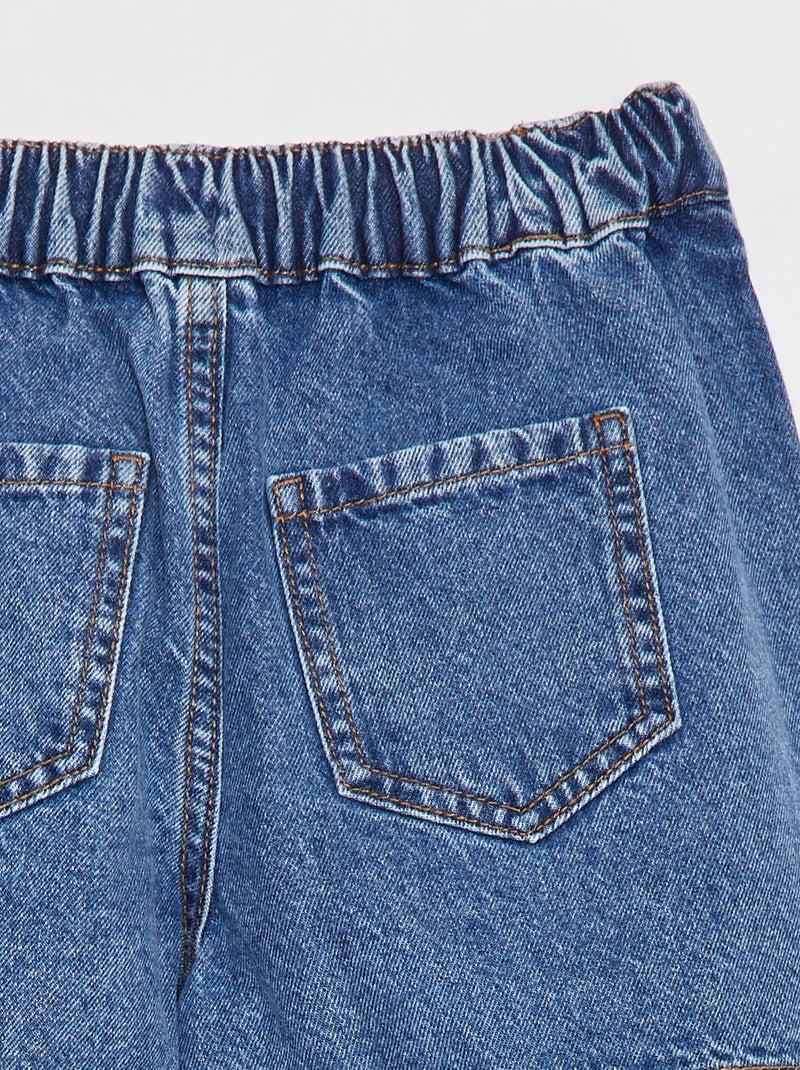 Jupe short en denim BLEU - Kiabi