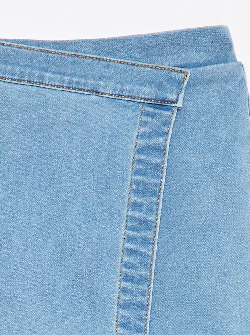 Jupe-short en denim Bleu - Kiabi
