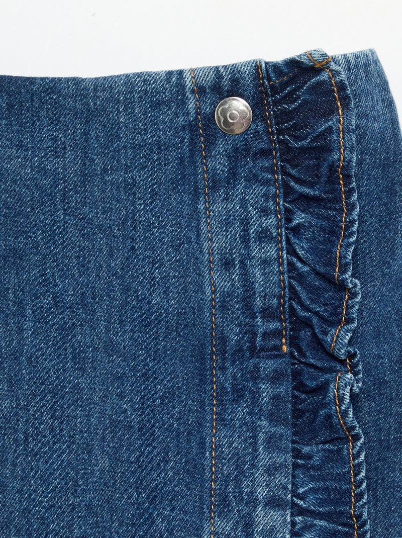 Jupe short en denim Bleu - Kiabi