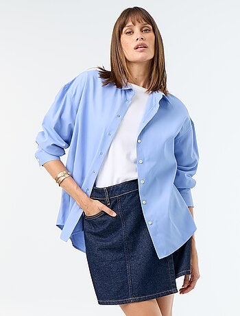 Jupe short en denim brut