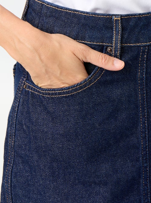 Jupe short en denim brut - Kiabi