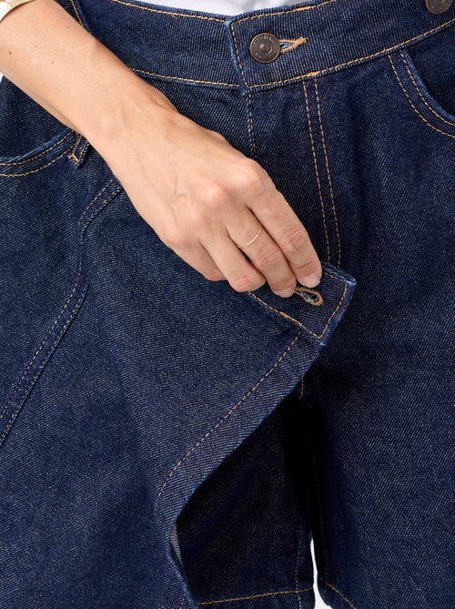 Jupe short en denim brut - Kiabi