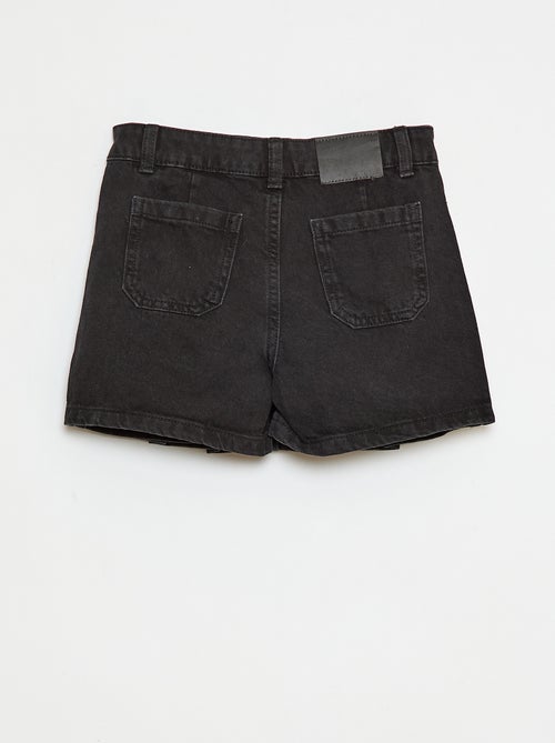 Jupe short en denim plissé - Kiabi