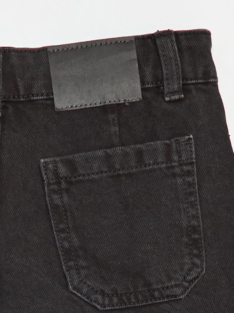 Jupe short en denim plissé Gris - Kiabi