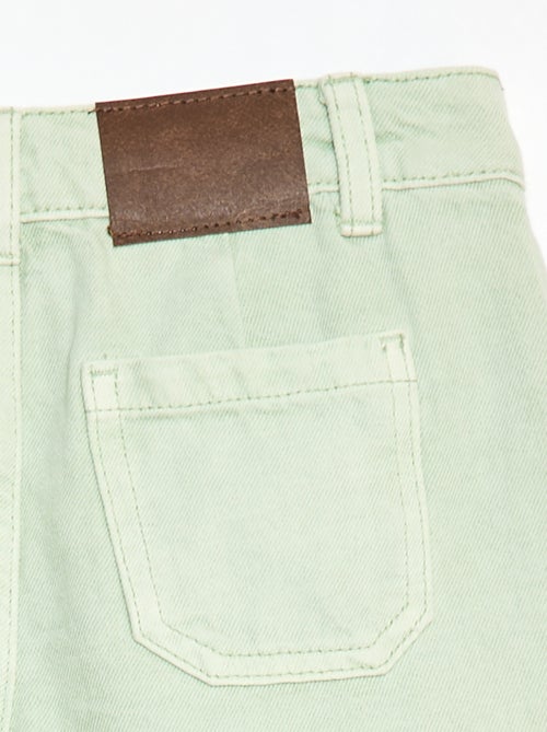 Jupe short en denim plissé - Kiabi