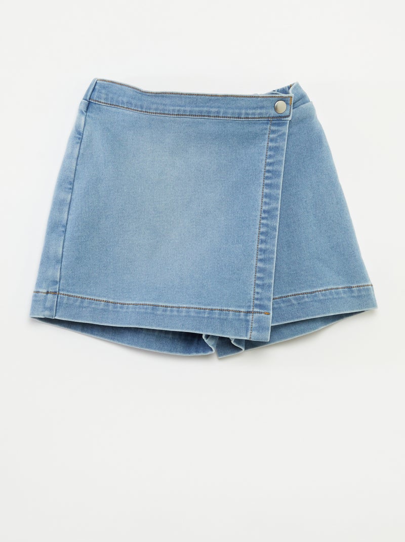 Jupe short en jean effet 2 en 1 - So Easy BLEU - Kiabi