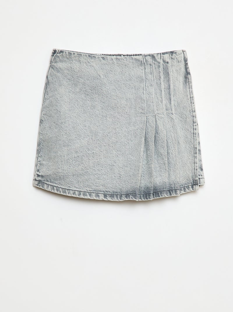 Jupe-short en jean Gris - Kiabi