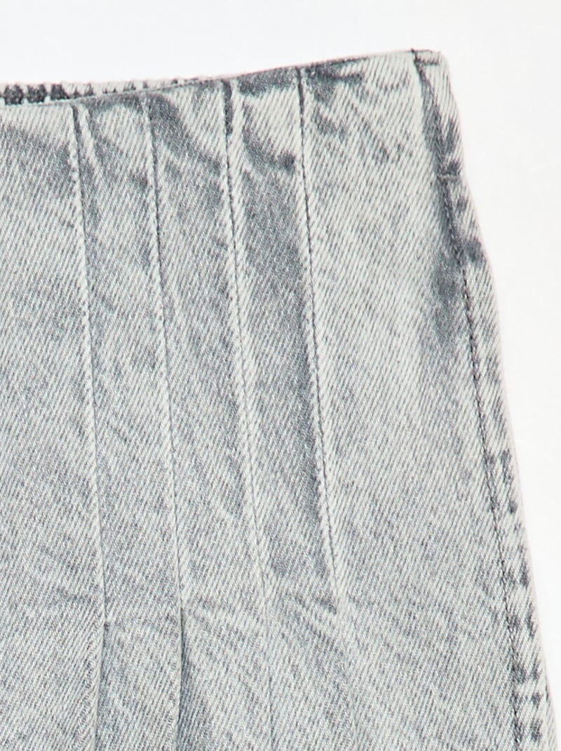 Jupe-short en jean Gris - Kiabi