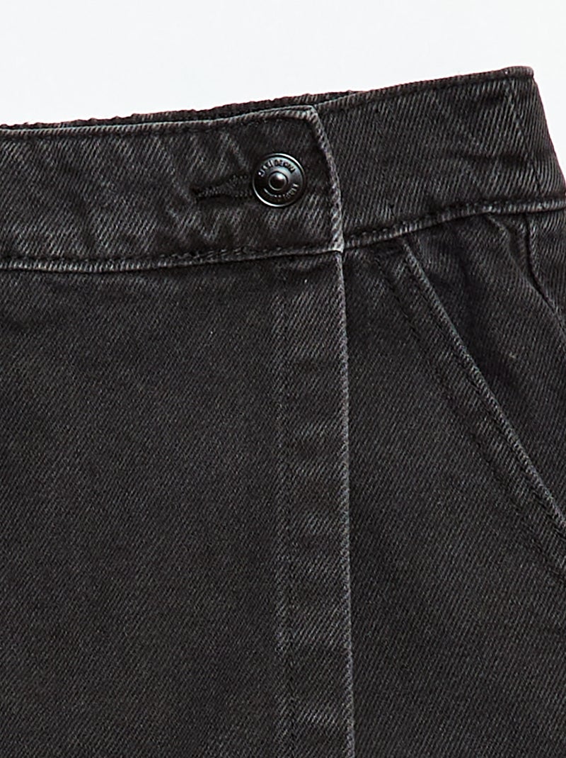 Jupe short en jean Gris - Kiabi