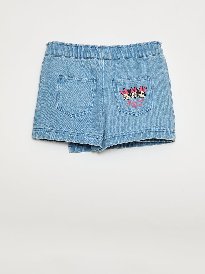 Jupe-short en jean 'Minnie' 'Disney' Bleu - Kiabi