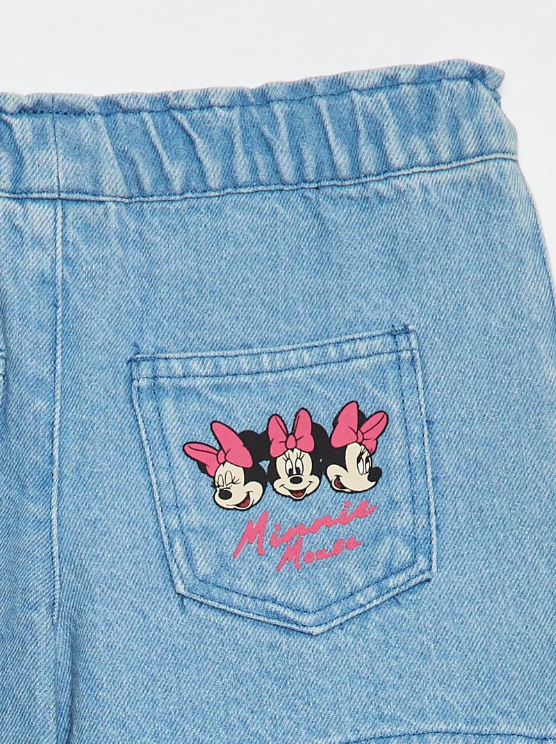 Jupe-short en jean 'Minnie' 'Disney' Bleu - Kiabi