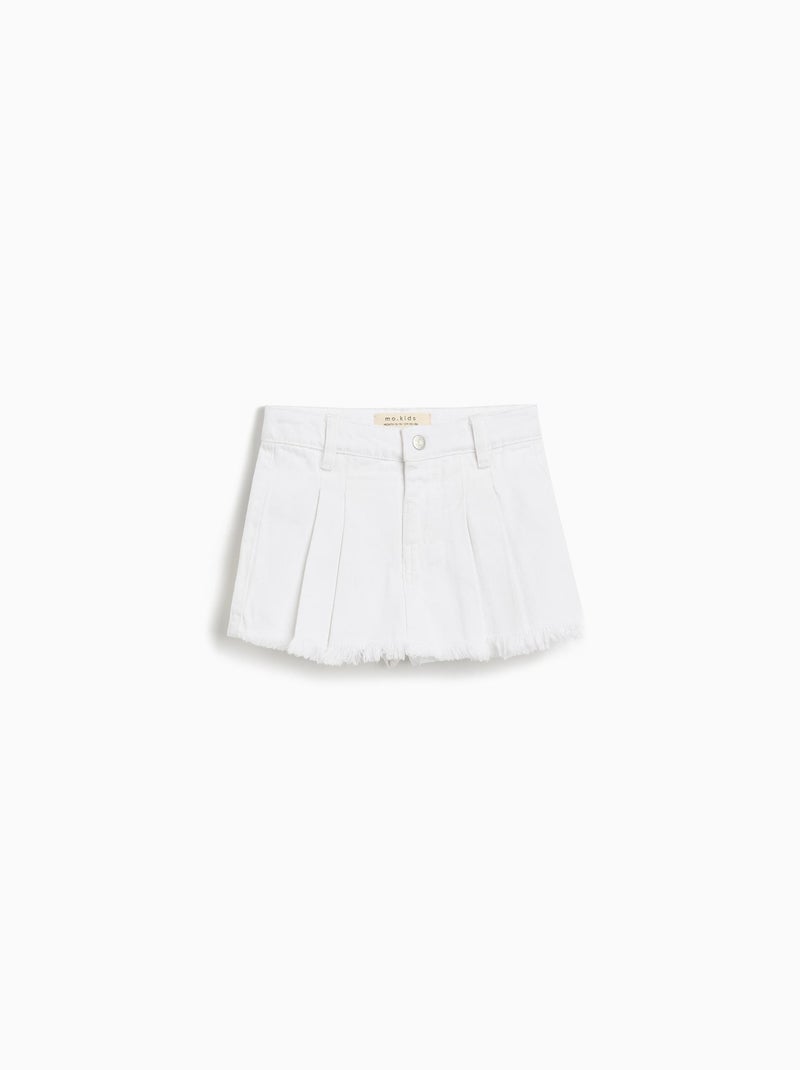 Jupe-short en jean MO Fashion Blanc - Kiabi